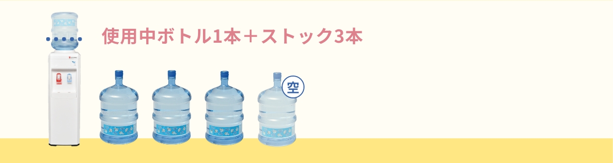 使用ボトル1本＋ストック2本