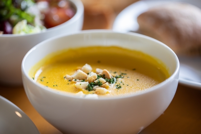食育⑫冬至はかぼちゃスープで温まろう！